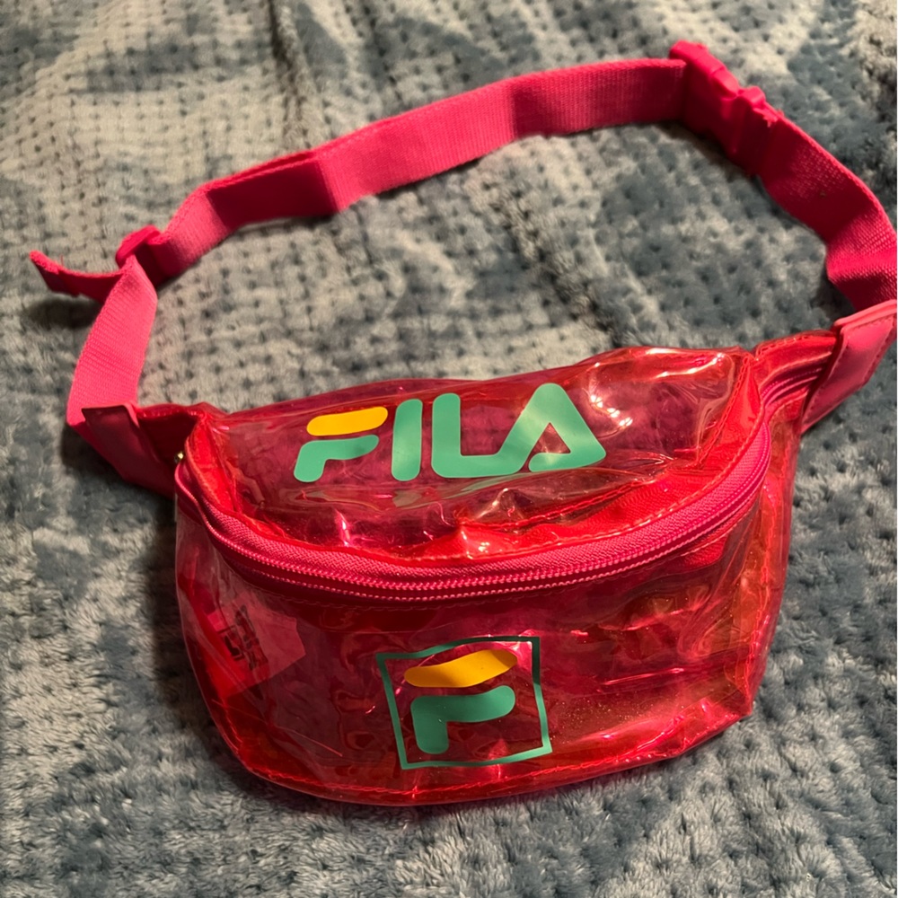 ⚡️ FILA clear hot pink cross body/ fanny pack